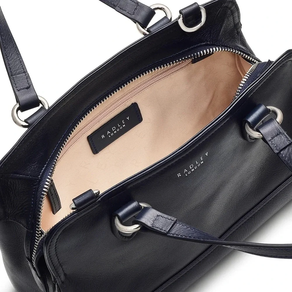 Radley London Upper Grove Satchel Zip Top Crossbody Strap 2 Handles Zipper